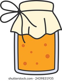 Jar of honey icon in flat style
