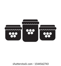 Jar of honey icon modern flat style vector