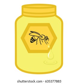 a jar of honey icon vctor
