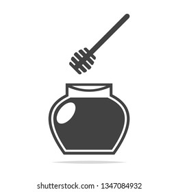 Jar of honey icon vector