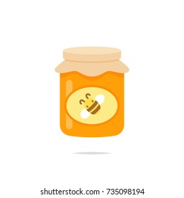 Jar of honey icon vector