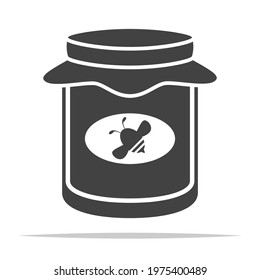 Jar of honey icon vector isolated
