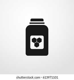 jar of honey icon. vector sign symbol on white background