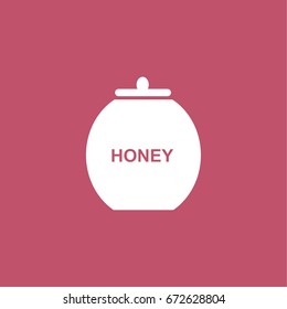 jar of honey icon. vector sign symbol on white background