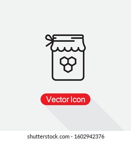 Jar Of Honey Icon,Honey Icon Vector Illustration Eps10