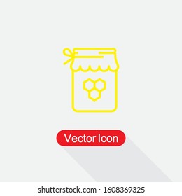 Jar Of Honey Icon,Honey Icon Vector Illustration Eps10