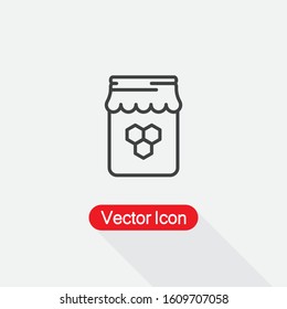 Jar Of Honey Icon,Honey Icon Vector Illustration Eps10