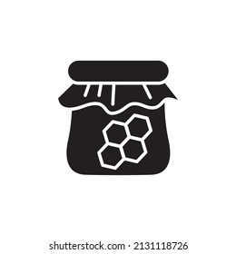 jar of honey icons symbol vector elements for infographic web