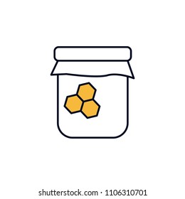 jar of honey outline icon. Element of colored spa icon for mobile concept and web apps. Thin line jar of honey outline icon can be used for web and mobile on white background