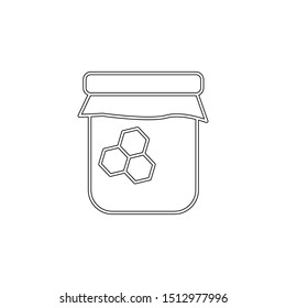 jar of honey outline icon. Element of spa for mobile concept and web apps icon. Outline, thin line icon for website design and development, app development