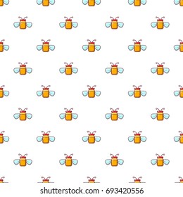 Jar of honey pattern in cartoon style. Seamless pattern vector illustration