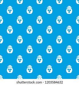 Jar honey pattern vector seamless blue repeat for any use