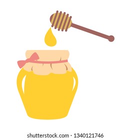 jar of honey vector illustration