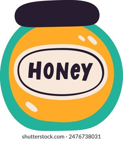 Jar Of Honey Vector Illustration