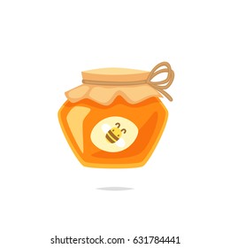 Jar of honey vector illustration
