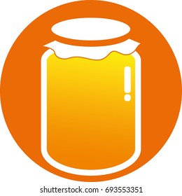 Jar of honey. Vector illustration.