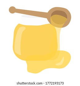 Jar of honey. Vector image, eps 10