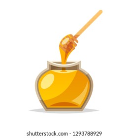 Jar Honey Vector Isolated Illustration Stock Vector (Royalty Free ...