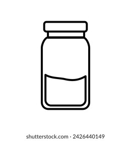 Icono de tarro. concepto de diseño de tarro liner plano ilustración vectorial sobre fondo blanco..eps