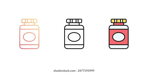 Jar icon design with white background stock illustration