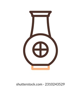 Jar Symbol duocolor braunen Farbstil chinesisch neuen Jahr Vektorelement und Symbol perfekt.