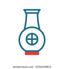Jar icon duotone red blue colour chinese new year vector element and symbol perfect.