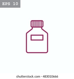 Jar icon flat.