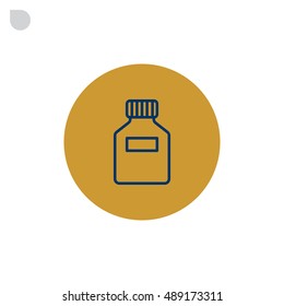 Jar icon flat.