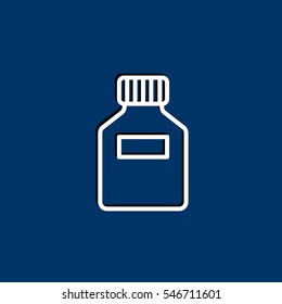 Jar icon flat.