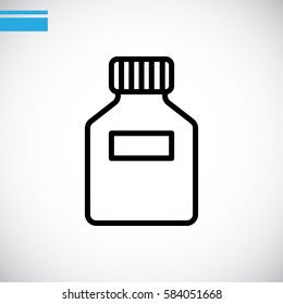 Jar icon flat.