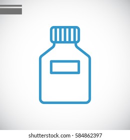 Jar icon flat.