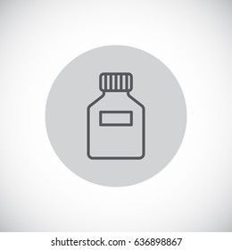 Jar icon flat.