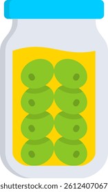 Jar Icon Flat Vector Illustration
