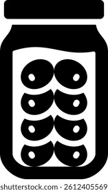 Jar Icon Glyph Vector Illustration