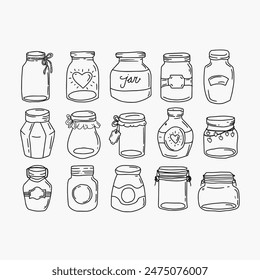 jar icon hand drwan element vector