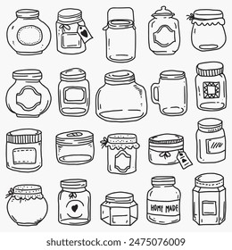 jar icon hand drwan element vector