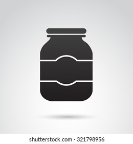 Jar icon isolated on white background. Vector art.