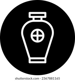 Jar Symbol abgerundet weiß Farbe China neues Jahr Vektorelement und Symbol perfekt.