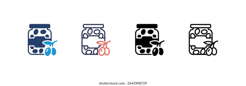 Jar Icon set multiple style collection