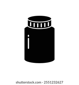 Jar icon. Jar silhouette icon. Flat design vector. Eps 10.