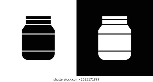 Jar icon in solid flat trendy design style.