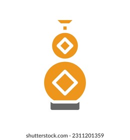 Jar icon solid style orange grey colour chinese new year vector element and symbol perfect.