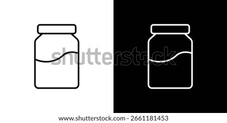 Jar icon. Stroke pictogram. Vector illustration. Vector sign for mobile app and websites.
