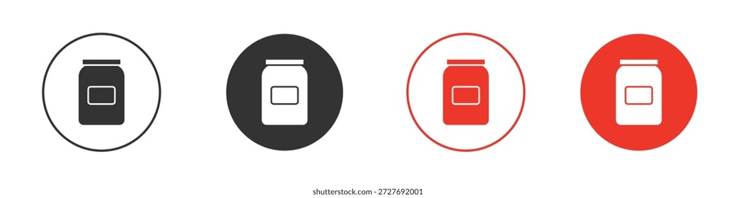 Símbolo de icono de tarro. Diseño simple y plano para Web o App móvil. Logotipo de Ilustración vectorial mínima.