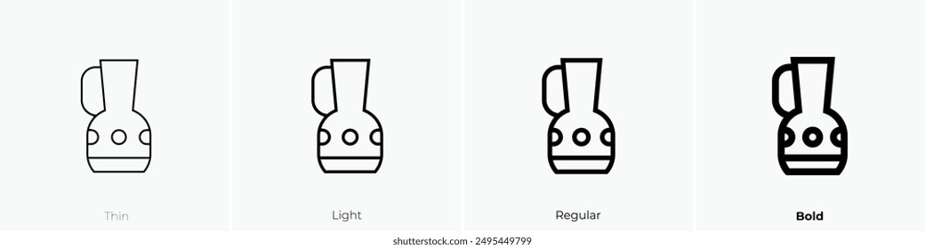 jar icon. Thin, Light Regular And Bold style design isolated on white background