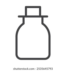 Jar icon Thin outline art symbol