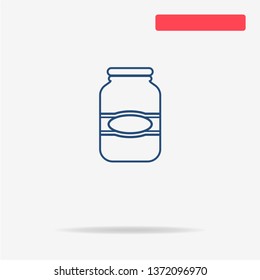 Jar icon. Vector concept illustration for design.