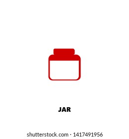 jar icon. jar vector design. sign design. red color