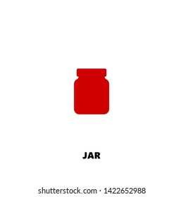 jar icon. jar vector design. sign design. red color