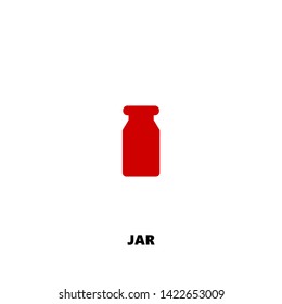 jar icon. jar vector design. sign design. red color